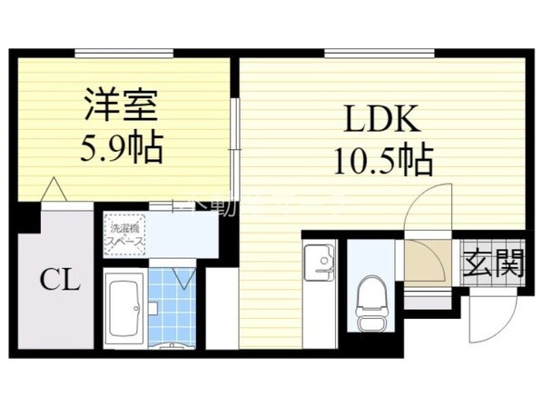 新道東駅 徒歩2分 4階の物件間取画像